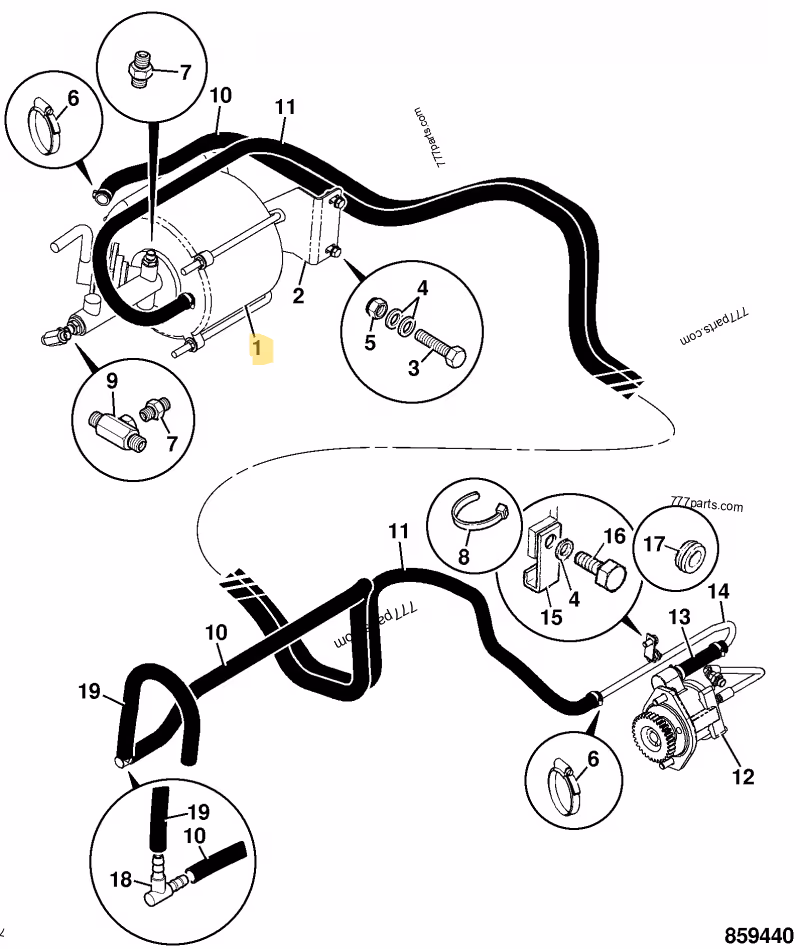SERVO FREIN COMPLET JCB REF 332/D0204 (équivalent à 401/H8418)