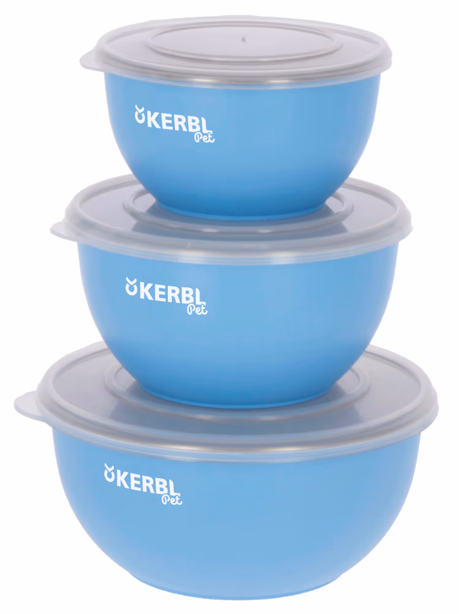 Set de 3 gamelles refermables bleu, 550ml/900ml/1200ml