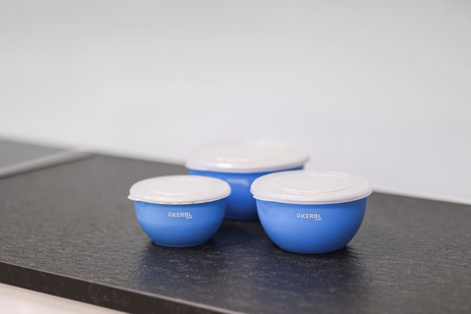 Set de 3 gamelles refermables bleu, 550ml/900ml/1200ml
