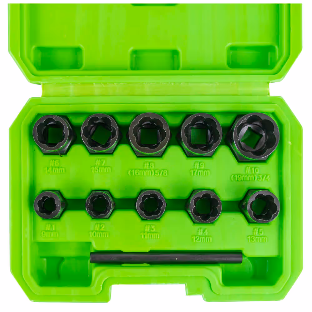 Set de douilles twist de 3/8" extraction d'ecrous endommagées