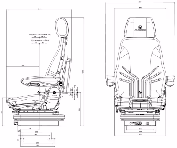 Siege tracteur Actimo M - Grammer