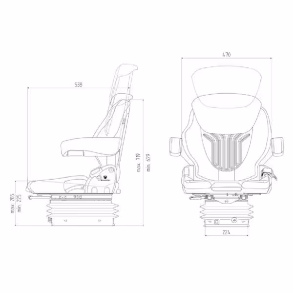 Siege tracteur Compacto Comfort M - Grammer