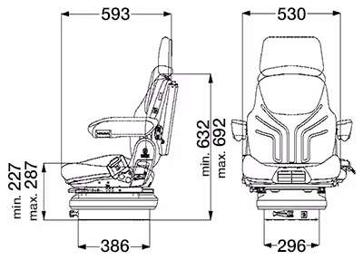 Siege tracteur grammer - Universel