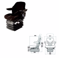 Siege tracteur grammer Maximo Black Edition - Universel