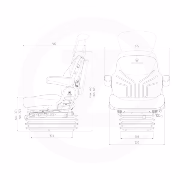 Siege tracteur Maximo Comfort PVC Grammer MSG95G/731