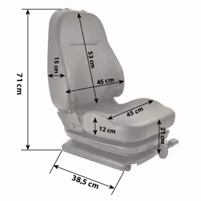 Siege tracteur suspension mecanique pvc - La Buvette