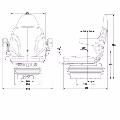 Siege tracteur pneumatique - Universel