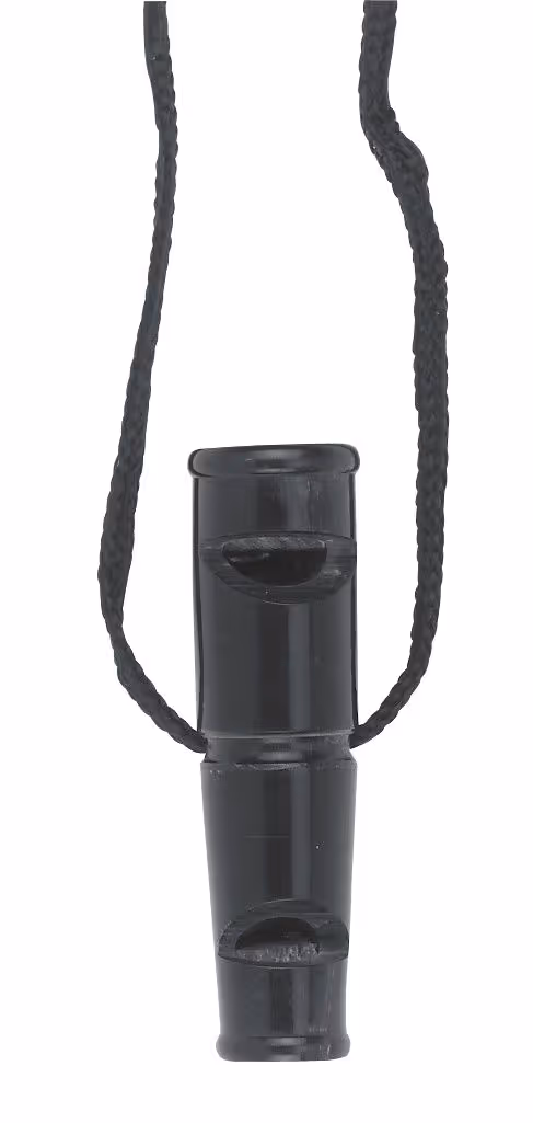 Sifflet 2 tons noir, 6,5cm