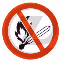 Signal d'interdiction - feuille en PVC, autocollante