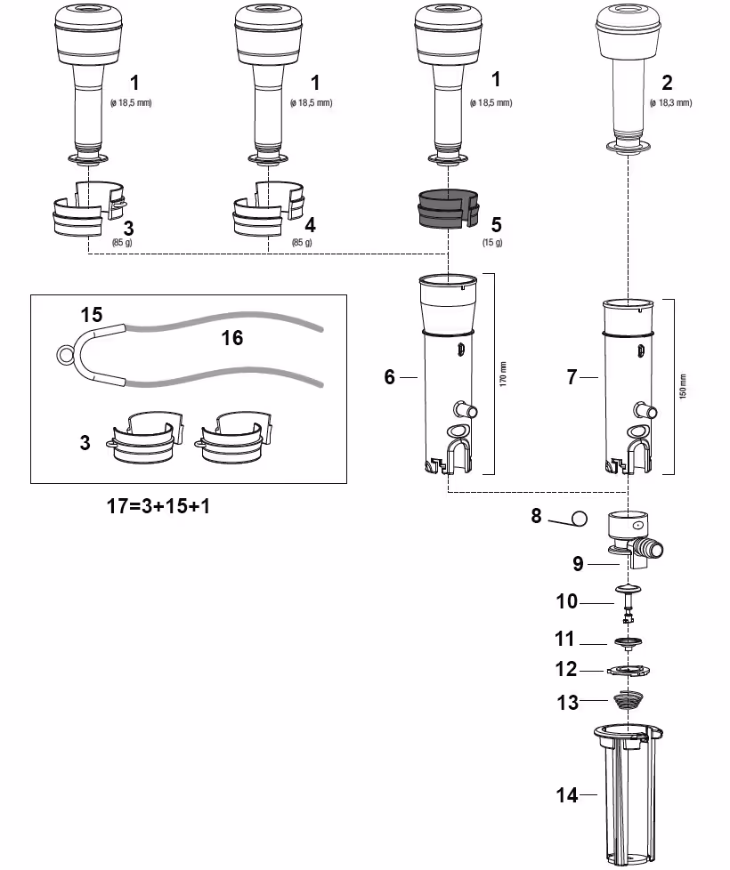 Silicon Form | Manchon brebis topflow 7036-2725-140 d17.5