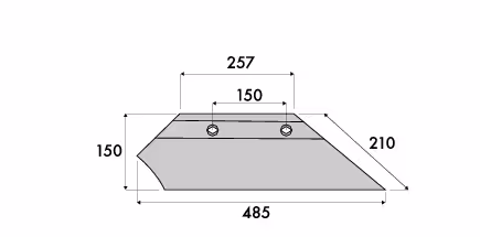 Soc charrue Overum - 85383 1658538309 - 14 " - Droit - Adaptable