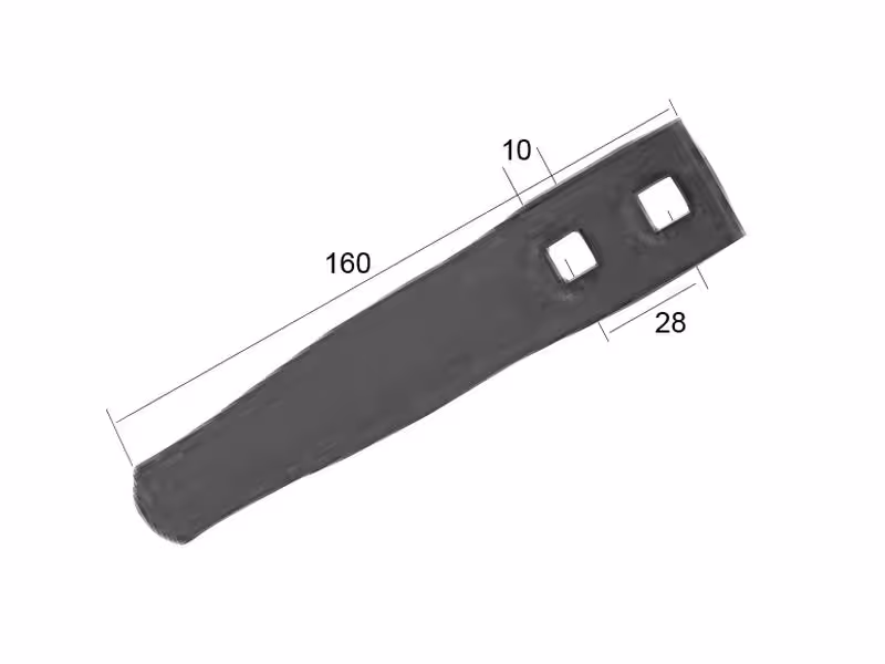 Soc 155x35x8mm Entre-axe 28mm Correspond à: 01010062