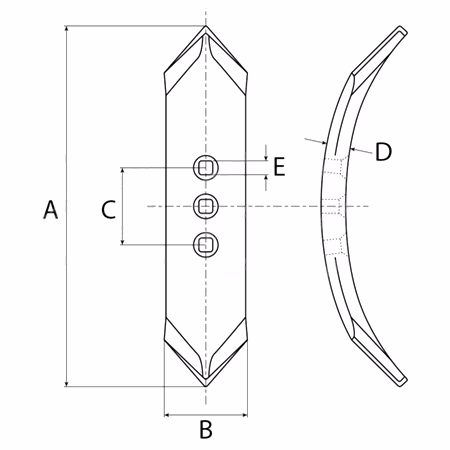 Soc 210x40x6 mm