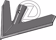 Soc patte d'oie cultivateur 460mm Adaptable