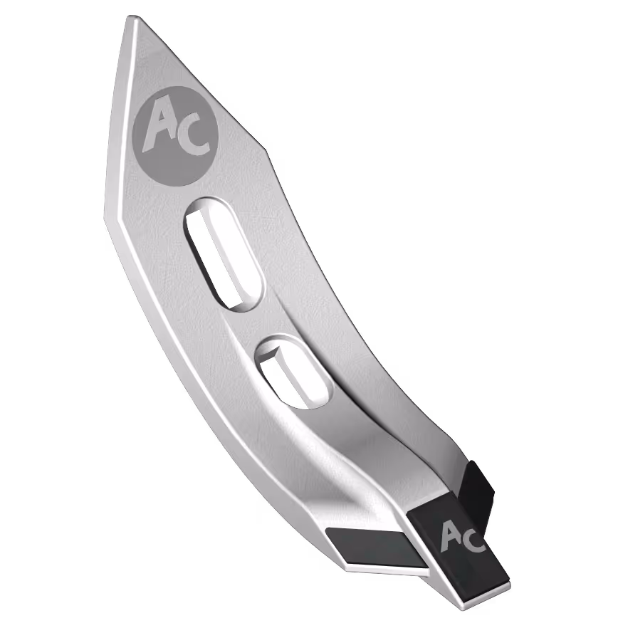 Soc vibroculteur double cœur 420x100x20mm Carbure