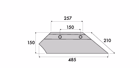 Soc charrue Overum - 85381 16585381 - 14 " - Gauche - Origine