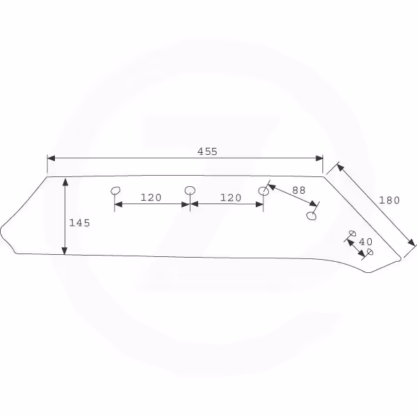 Soc charrue Pöttinger - 73080 - 18 "  - Droit 
