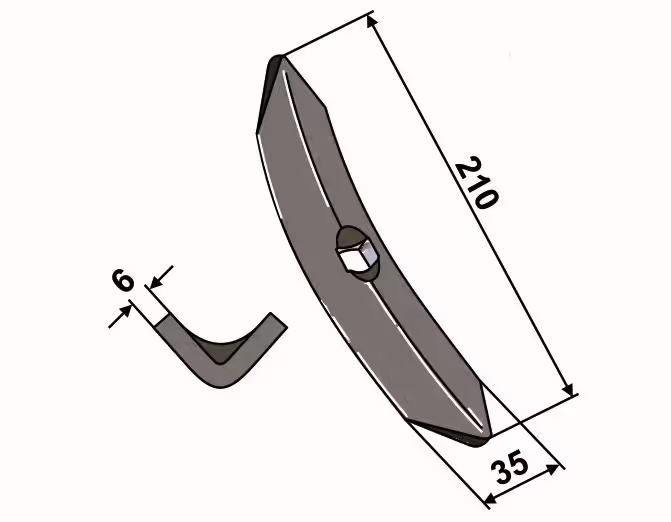 Soc vibroculteur 210x36x6mm Adaptable