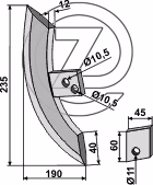 Soc pour semoir Fiona métal 2137301 Adaptable
