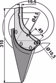 Soc pour semoir kleine métal 19-461-25 Adaptable