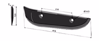 Soc arracheuse betterave 415mm Gauche Adaptable