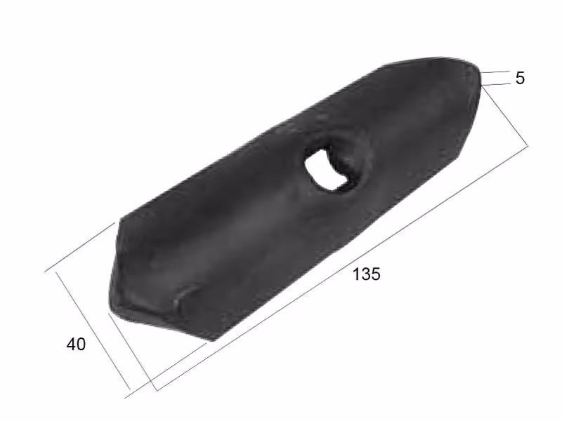 Soc réversible 135x40x5mm Correspond à: 229901