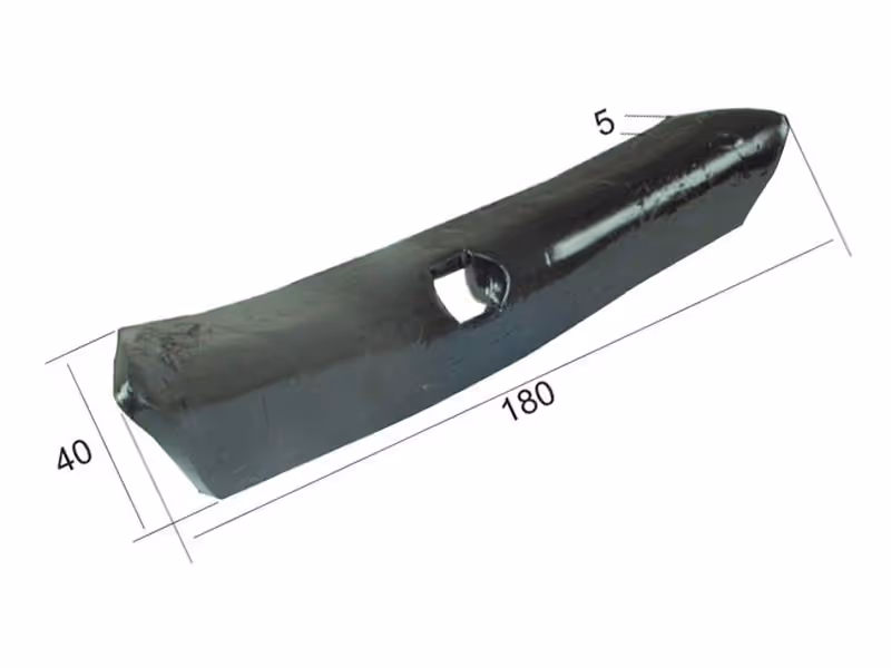 Soc réversible 180x40x5mm - Adaptable sur déchaumeurs à dent Rau