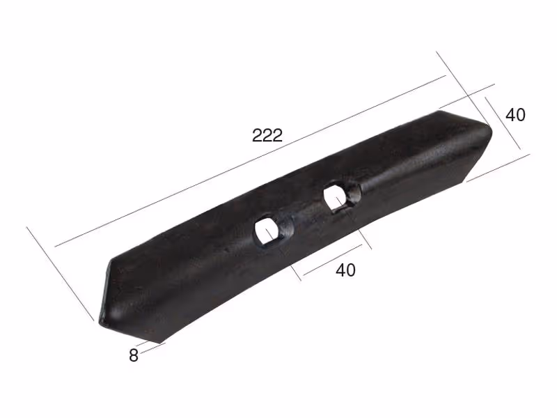 Soc réversible 222x40x8mm Entre-axe 40mm