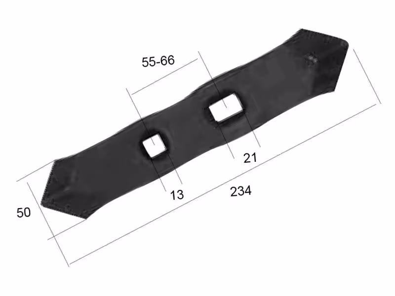 Soc réversible 235x40x16mm Entre-axe 55-66mm Correspond à: 3017