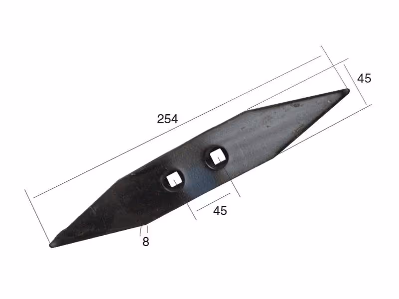Soc réversible 254x45x8mm Entre-axe 42mm Correspond à: N506
