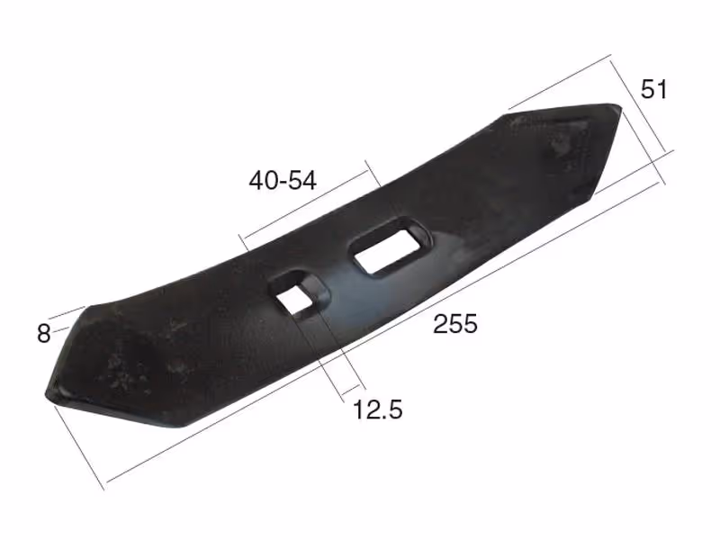 Soc réversible 255x50x8mm Entre-axe 40/54mm Correspond à: 646733M2