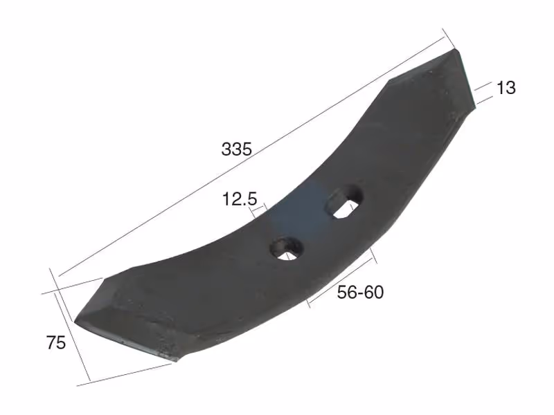 Soc réversible 335x75x13mm Entre-axe 55/60mm Correspond à: 0136702