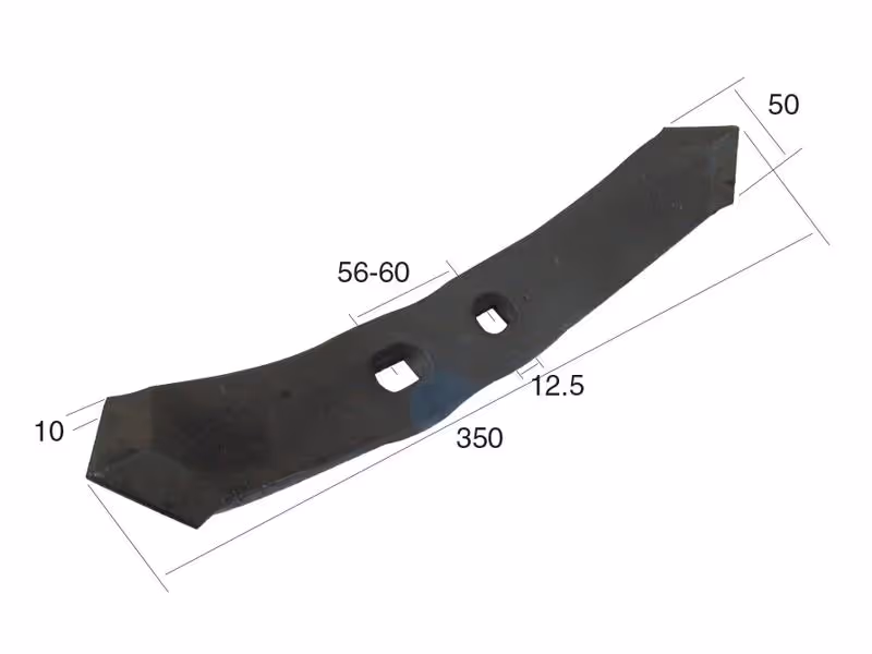 Soc réversible 350x50x10mm Entre-axe 55/60mm