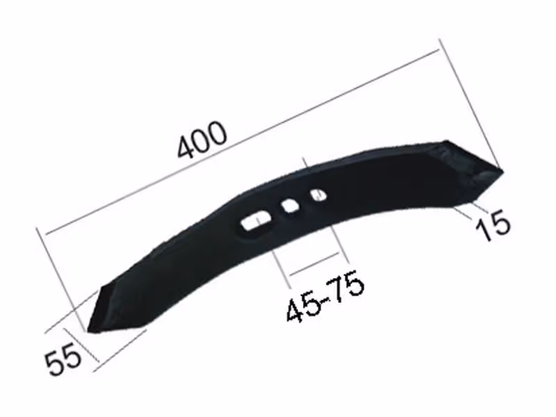 Soc réversible 400x55x15mm Entre-axe 45/75mm