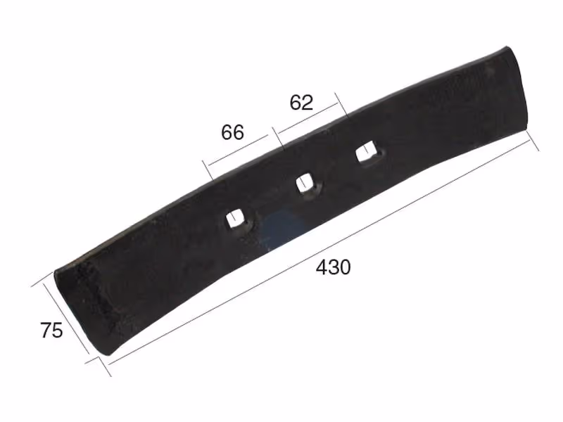 Soc réversible 430x75x12mm Entre-axe 65mm Correspond à: 70004943