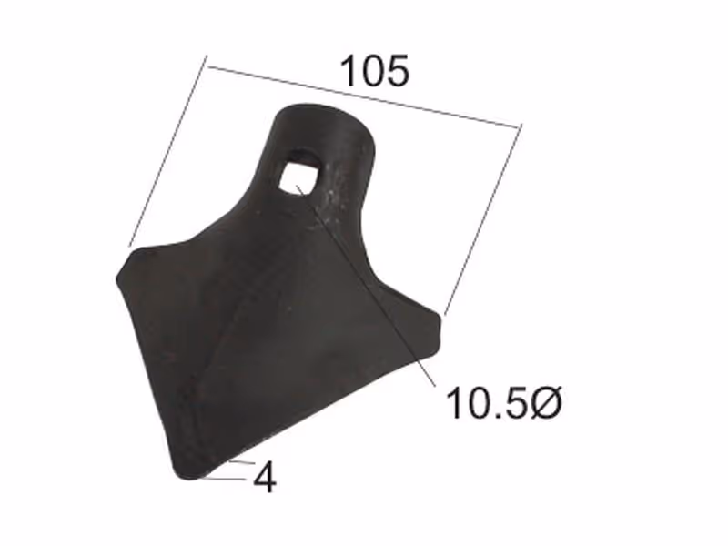 Soc triangulaire 105x4mm Correspond à: 3177288M1