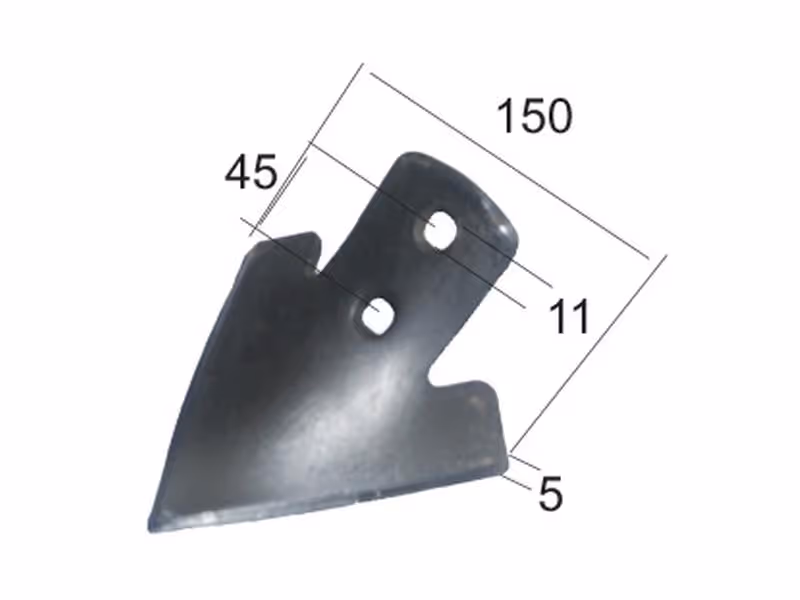 Soc triangulaire 150x5mm - Entre-axe 45mm