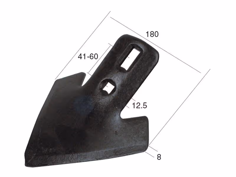 Soc triangulaire 180x8mm - Entre-axe 40/60mm