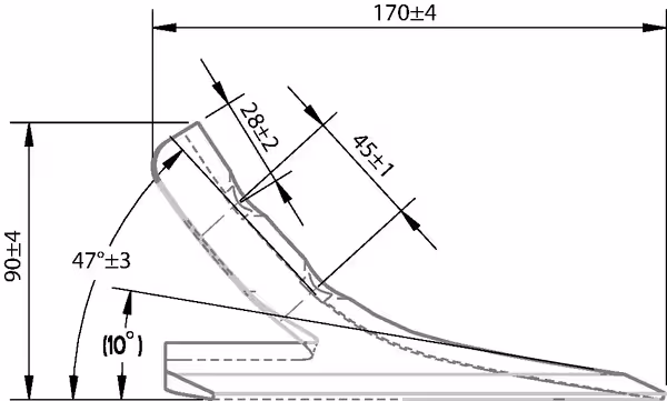 Soc triangulaire 200x6 mm