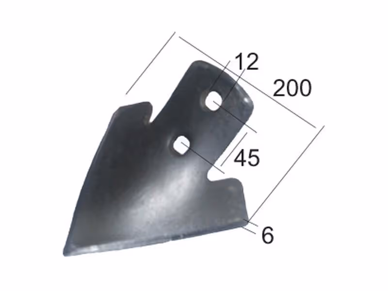 Soc triangulaire 200x6mm - Entre-axe 45mm