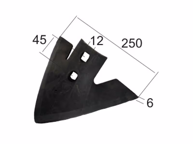 Soc triangulaire 250x6mm - Entre-axe 45mm