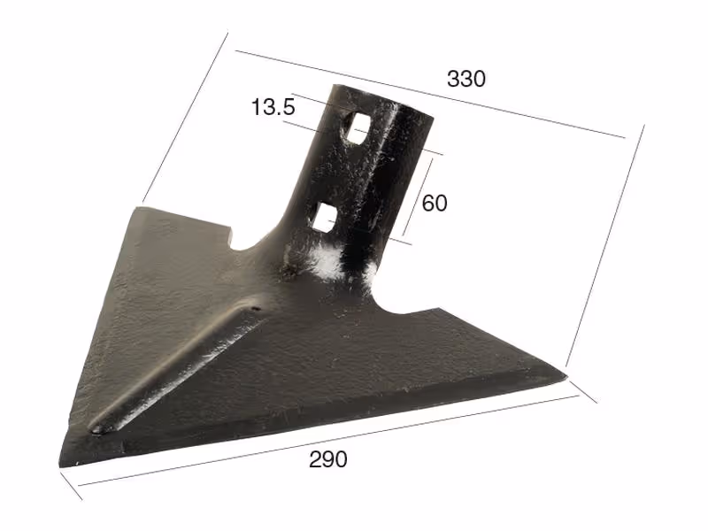 Soc triangulaire 330x6mm - Entre-axe 60mm Correspond à: XD5012K