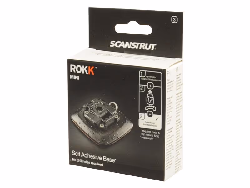 Socle adaptateur ROKK™ Mini adhésif montage à plat - ref RLS-404