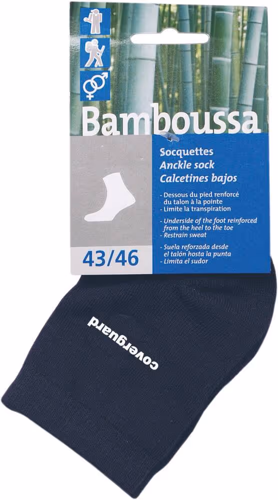 SOCQUETTES NOIRES 85% BAMBOU T43-46