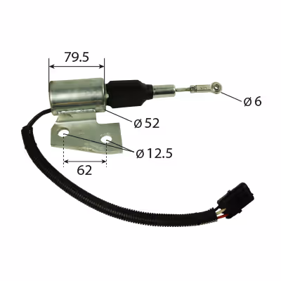 SOLENOIDE D'ARRET MOTEUR 12V