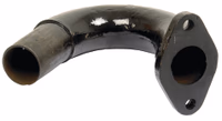Sortie échappement coudée 150°, 3 trous. Zetor 55011405 adaptable