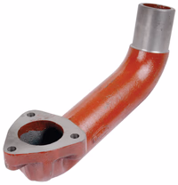 Sortie échappement coudée 160°, 3 trous. Fiat 5011655 adaptable