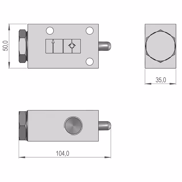 SOUPAPE HYDRAULIQUE 3/8 V0827 NF SIP 150751207