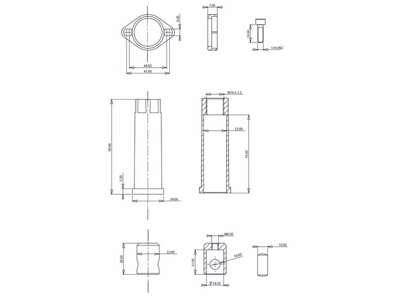 Sparex Douille adaptatrice pour câble - Convient pour Walvoil SD11/14 SDS150 et DF10 Valve - ref FK-212094-I