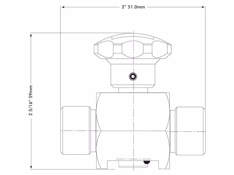 Spenco Vanne à boisseau sphérique 2 voies 3/8'' BSP (30 L/mn Débit)
